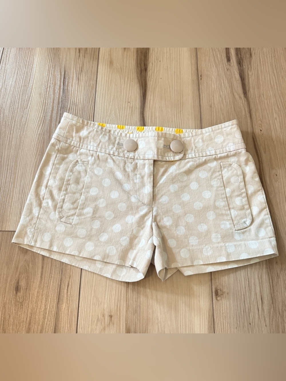 J. Crew Cream Polka Dot Women's Shorts 100% cotton
